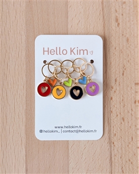 Hello Kim Stitch Markers: Little Hearts #3