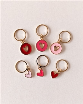 Hello Kim Stitch Markers: Little Hearts