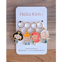 Hello Kim Stitch Markers: Princesses #1