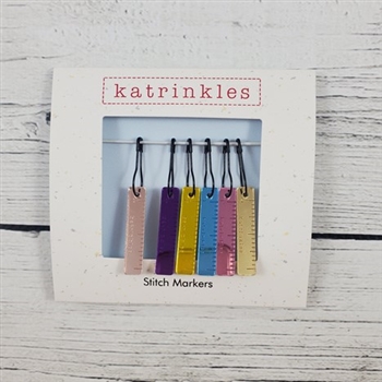 Katrinkles Ruler Stitch Marker Set/ Pin/ Acrylic