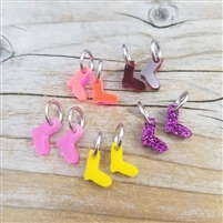 Katrinkles Tiny Sock Stitch Marker Set Pink on Rings