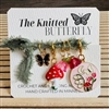 The Knitted Butterfly Stitch Markers:  Butterflies and Mushrooms