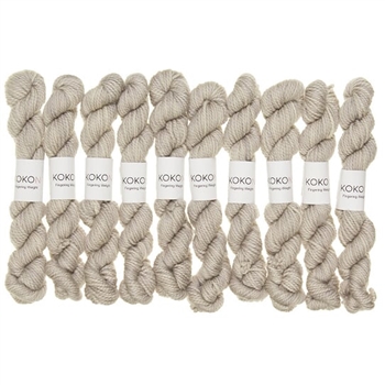 Kokon Fingering Weight Merino 10gr Moon mini skein