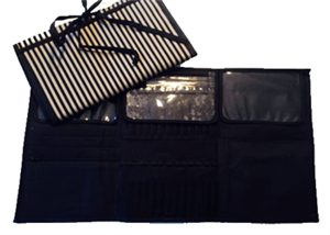 Assorted Needle Storage Case in Black/Gold Ribbon Stripe