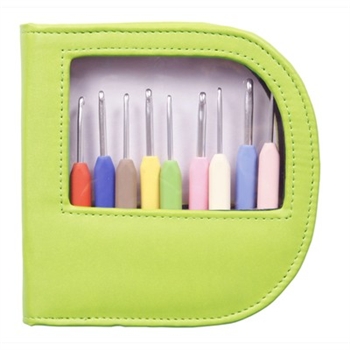 Waves Crochet Hook Set (Green Leather)