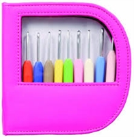 Waves Crochet Hook Set (Pink Leather)