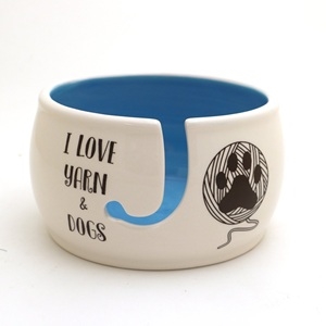 Lenny Mud Yarn Bowl: I Love Dogs and Yarn