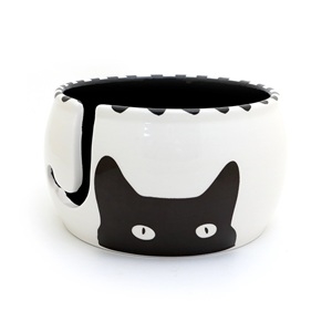 Lenny Mud Yarn Bowl: Kitty Ears
