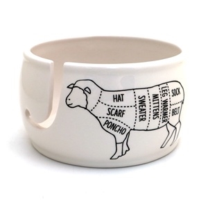 Lenny Mud Yarn Bowl: Sheep Parts