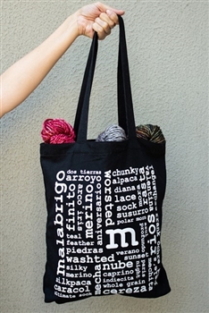Malabrigo Tote Bag - Word Mix Black (Final Sale)