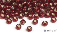 Miyuki 6/0 Glass Beads 11 Silverlined Ruby 30gr