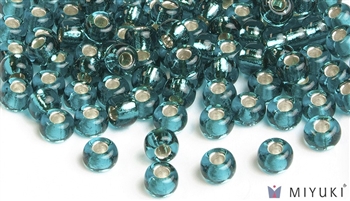 Miyuki 6/0 Glass Beads 2425 Silverlined Teal 30gr