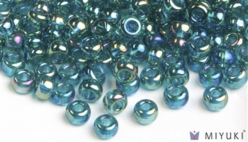 Miyuki 6/0 Glass Beads 2458 Transparent Teal AB 30gr