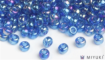Miyuki 6/0 Glass Beads 291 Transparent Capri Blue AB 30gr