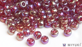Miyuki 6/0 Glass Beads 298 Transparent Ruby AB 30gr