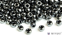 Miyuki 6/0 Glass Beads 464 Opaque Luster Black 30gr