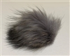 Raccoon Pom-Pom w/ Snap 001 Grey Black/Gold Tips