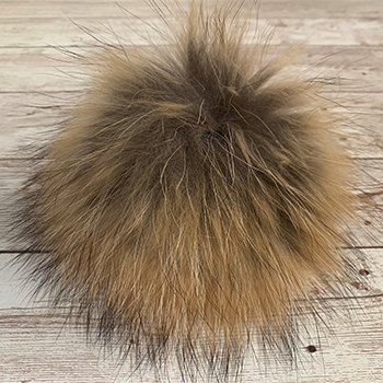 Raccoon Pom-Pom w/ Snap 029 Caramel