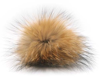 Raccoon Pom-Pom w/ Snap 116 Natural