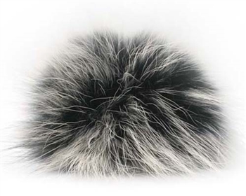 Raccoon Pom-Pom w/ Snap 144 Black/White