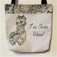 Canvas Tote Bag- I'm Into Wool Neutral Tone
