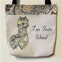 Canvas Tote Bag- I'm Into Wool Neutral Tone (Final Sale)