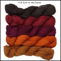 Mad Hatter Mini Skein Packs 14 Cats in The Coffee (Final Sale)