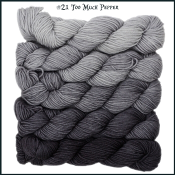 Mad Hatter Mini Skein Packs 21 Too Much Pepper (Final Sale)