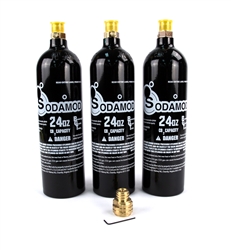 SodaMod Adapter and (3) High Quality CO2 24oz Air Tank Combo Package