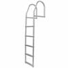 Extreme Max 3005.4108 Heavy-Duty Aluminum Weld-Free Fixed Dock Ladder with Comfort Use Round Tube Frame - 5-Step, 300 lbs. Weight Capacity