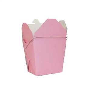 Bubblegum Pink Colored Chinese Takeout Boxes in 3 great sizes perfect for favors.