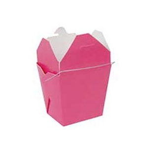 Hot Pink Colored Chinese Takeout Boxes in 3 great sizes perfect for favors.