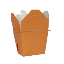 Orange Colored Chinese Takeout Boxes in 3 great sizes perfect for favors.