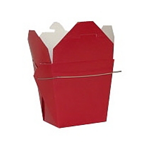 Red Colored Chinese Takeout Boxes in 3 great sizes perfect for favors.