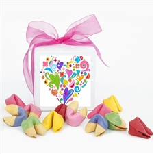 This Dazzle Dozen gift box of colored fortune cookies is the perfect gift perfect for your sweetheart this valentine's day