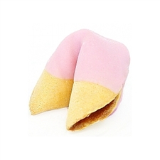 Light Pink Colored Chocolate Covered Fortune Cookies!