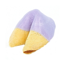 Light Purple Colored Chocolate Covered Fortune Cookies!