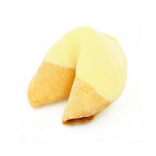 Light Yellow Colored Chocolate Covered Fortune Cookies!
