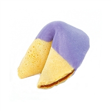 Medium Purple Colored Chocolate Covered Fortune Cookies!