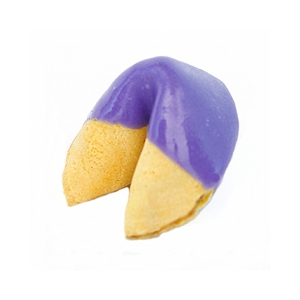 Purple Colored Chocolate Covered Fortune Cookies!