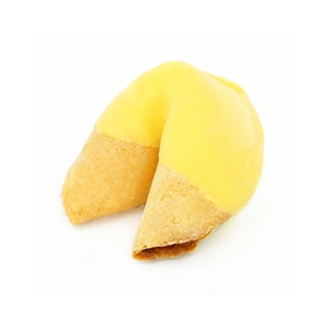 Yellow Colored Chocolate Covered Fortune Cookies!