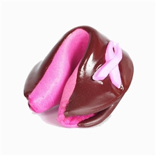Each Junior Giant fortune cookie comes with your custom fortune inside. Chocolate covered and decorated with a breast cancer awareness ribbon, these fortune cookies make a big impression.