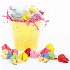 This sunny basket of colored fortune cookies is perfect for all Moms.