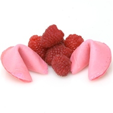 Gourmet fortune cookies with a sweet and subtle raspberry flavor. We bake custom fortune cookies fresh to order and our flavored fortune cookies are no exception!