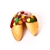 Traditional Vanilla Fortune Cookies covered in milk, white and dark chocolate with fall leaves sprinkles.