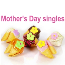 Adorable Mother's Day fortune cookies decorated with flowers, and springy colored chocolates and candies!