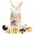 A cello bag containing 6 vanilla fortune cookies hand-dipped in white chocolate and coated in black, silver and gold sugar bling.