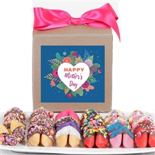 A sweet gift box of 2 dozen fortune cookies for mother's day.