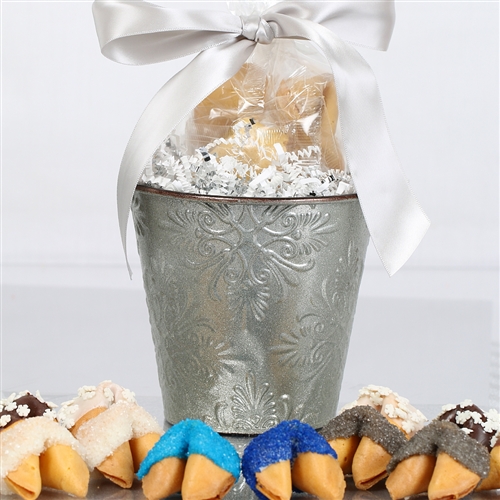 Share good fortune throughout the holiday season with these vanilla fortune cookies dipped and decorated for the frosty air.