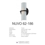 Nuvo 62-186 Tucker 1-Light Wall Mounted LED Wall Sconce in Aged Bronze Finish